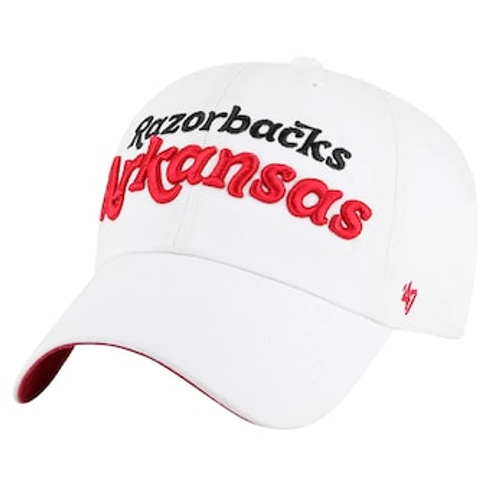 Women's '47 White Arkansas Razorbacks Pensacola Clean Up Adjustable Hat