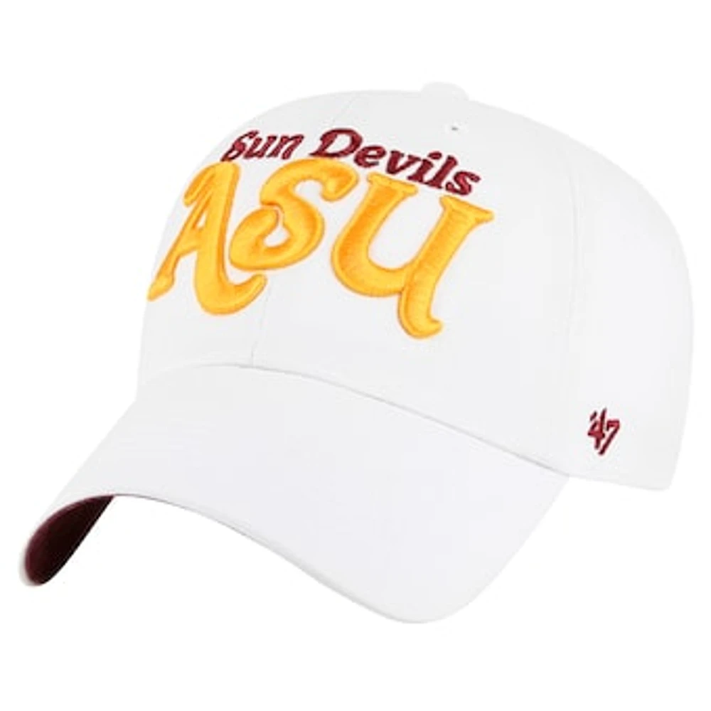 Women's '47 White Arizona State Sun Devils Pensacola Clean Up Adjustable Hat