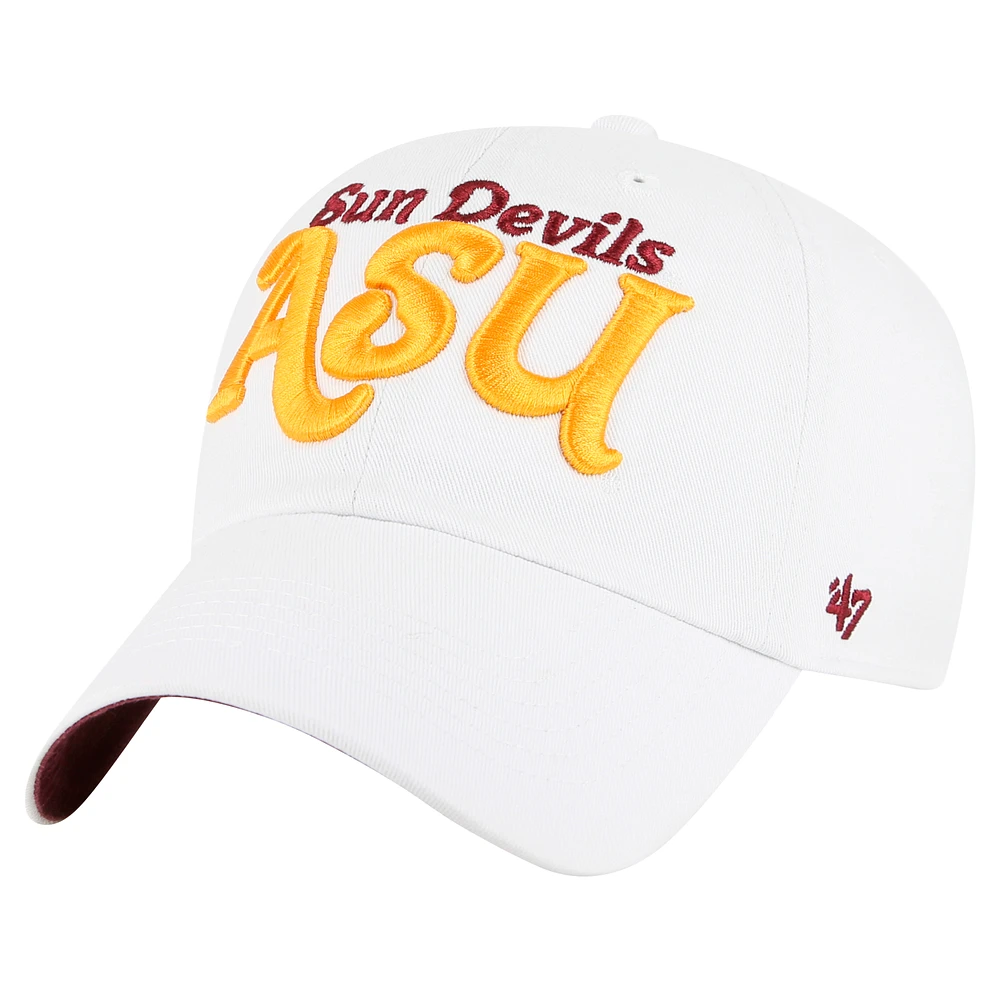 Women's '47 White Arizona State Sun Devils Pensacola Clean Up Adjustable Hat