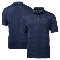 Men's Cutter & Buck Navy Hillsboro Hops Big Tall Virtue Eco Pique Tile Print Recycled Polo