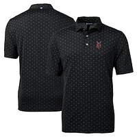 Men's Cutter & Buck Black Indianapolis Indians Big Tall Virtue Eco Pique Tile Print Recycled Polo