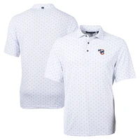 Men's Cutter & Buck White Iowa Cubs Big Tall Virtue Eco Pique Tile Print Recycled Polo