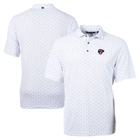 Men's Cutter & Buck White Jacksonville Jumbo Shrimp Big Tall Virtue Eco Pique Tile Print Recycled Polo