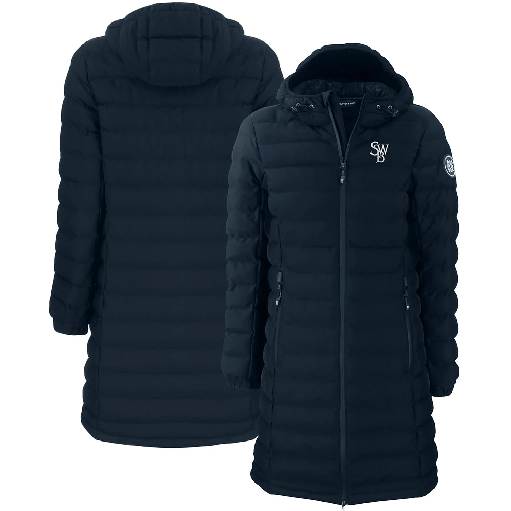 Women's Cutter & Buck  Navy Scranton Wilkes-Barre RailRiders Mission Ridge Repreve Eco Insulated Long Puffer Jacket