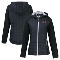 Women's Cutter & Buck  Black Lansing Lugnuts Rainier Primaloft Eco Raglan Full-Zip Hybrid Jacket