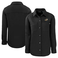 Women's Cutter & Buck Black Akron RubberDucks Roam Eco Knit Shirt Jacket
