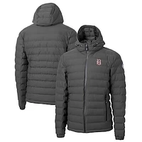 Men's Cutter & Buck Gray Birmingham Barons Mission Ridge Repreve Eco Insulated Full-Zip Puffer Jacket