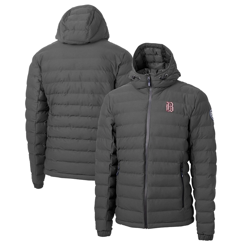 Men's Cutter & Buck Gray Birmingham Barons Mission Ridge Repreve Eco Insulated Full-Zip Puffer Jacket