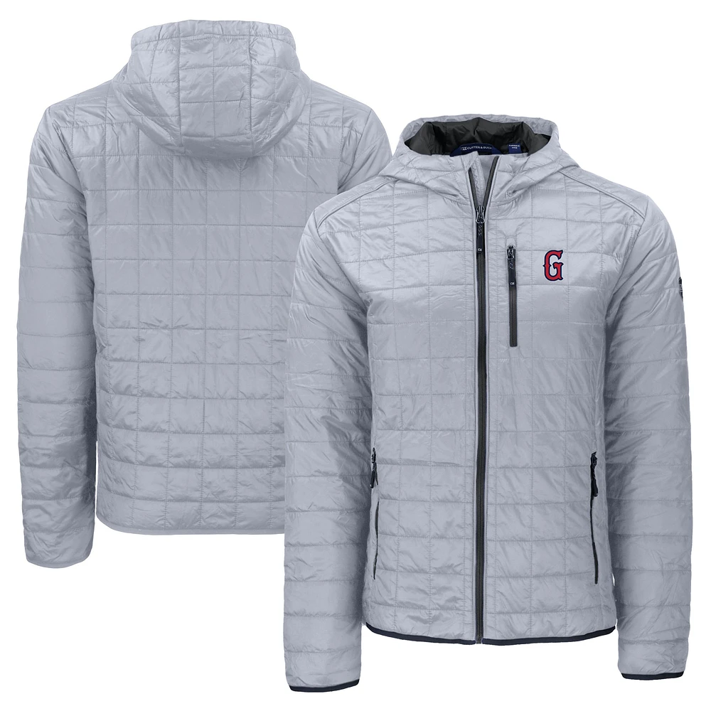 Men's Cutter & Buck Gray Greenville Drive Rainier PrimaLoft Eco Full-Zip Hooded Jacket