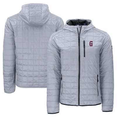 Men's Cutter & Buck  Gray Greenville Drive Rainier PrimaLoft Eco Full-Zip Hooded Jacket