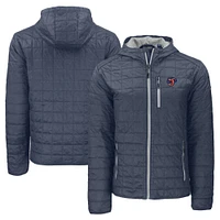 Men's Cutter & Buck  Heather Navy Jacksonville Jumbo Shrimp Rainier PrimaLoft Eco Full-Zip Hooded Jacket