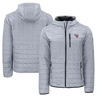 Men's Cutter & Buck  Gray Iowa Cubs Rainier PrimaLoft Eco Full-Zip Hooded Jacket
