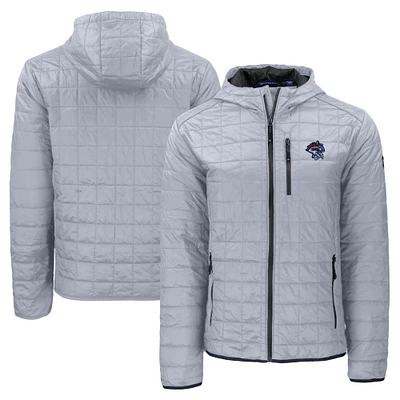 Men's Cutter & Buck  Gray Binghamton Rumble Ponies Rainier PrimaLoft Eco Full-Zip Hooded Jacket