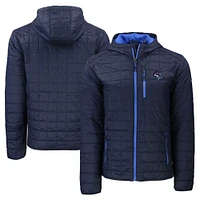 Men's Cutter & Buck  Navy Binghamton Rumble Ponies Rainier PrimaLoft Eco Full-Zip Hooded Jacket