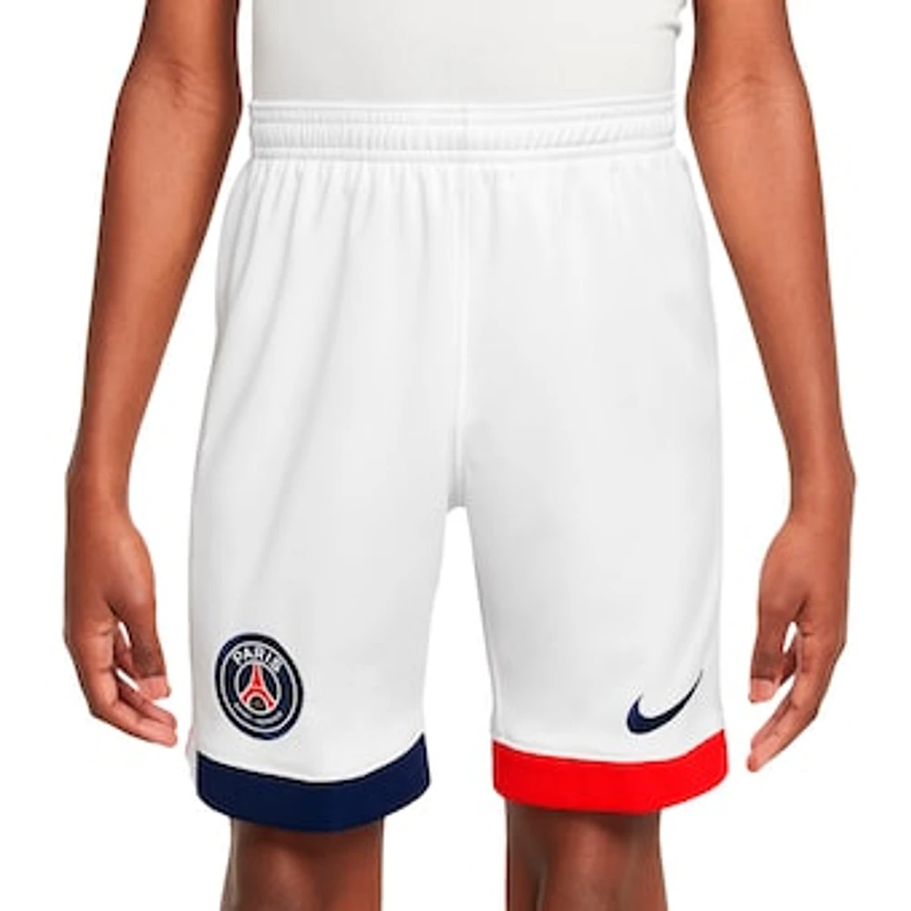 Youth Nike White Paris Saint-Germain 2024/25 Away Stadium Shorts