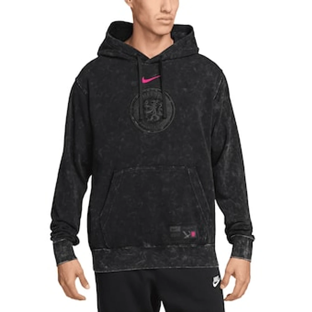 Men's Nike Black Chelsea Club Washed Pullover Hoodie