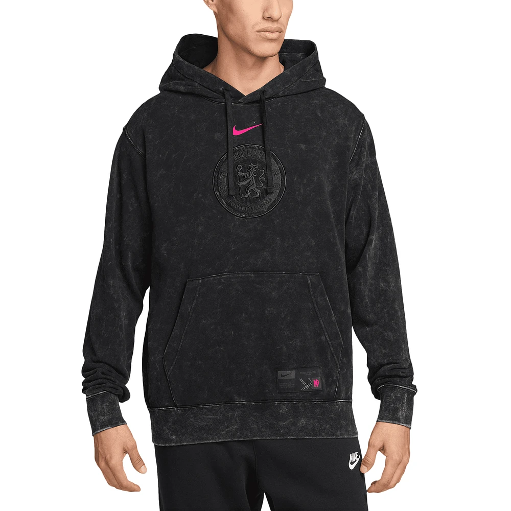 Men's Nike Black Chelsea Club Washed Pullover Hoodie