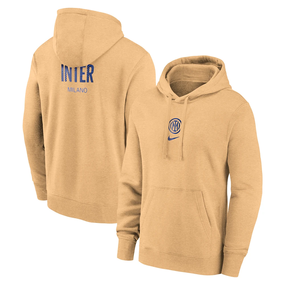 Men's Nike Gold Inter Milan Club Pullover Hoodie