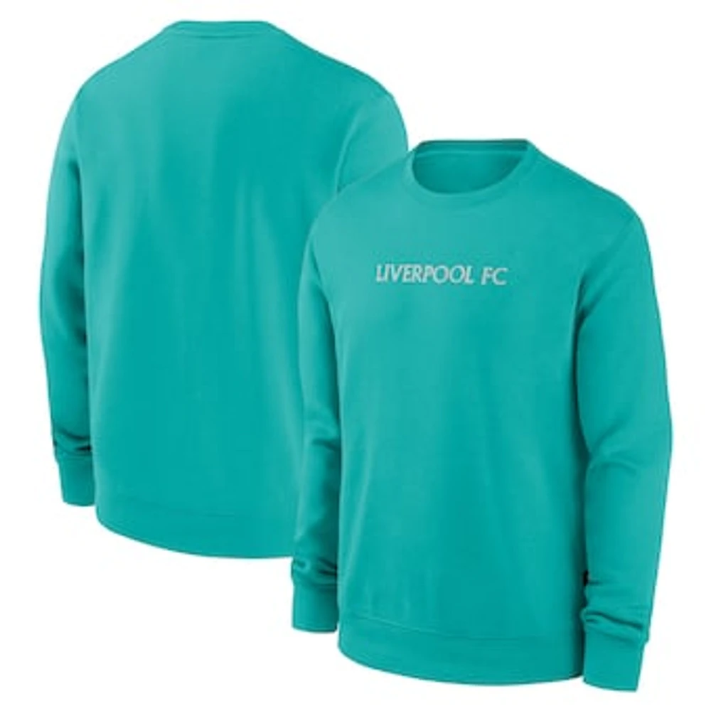 Men's Nike Teal Liverpool Club Pullover Sweatshirt