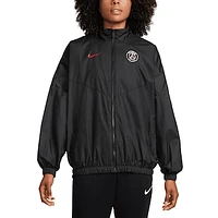 Women's Nike Black Paris Saint-Germain  Essential Windrunner Full-Zip Jacket