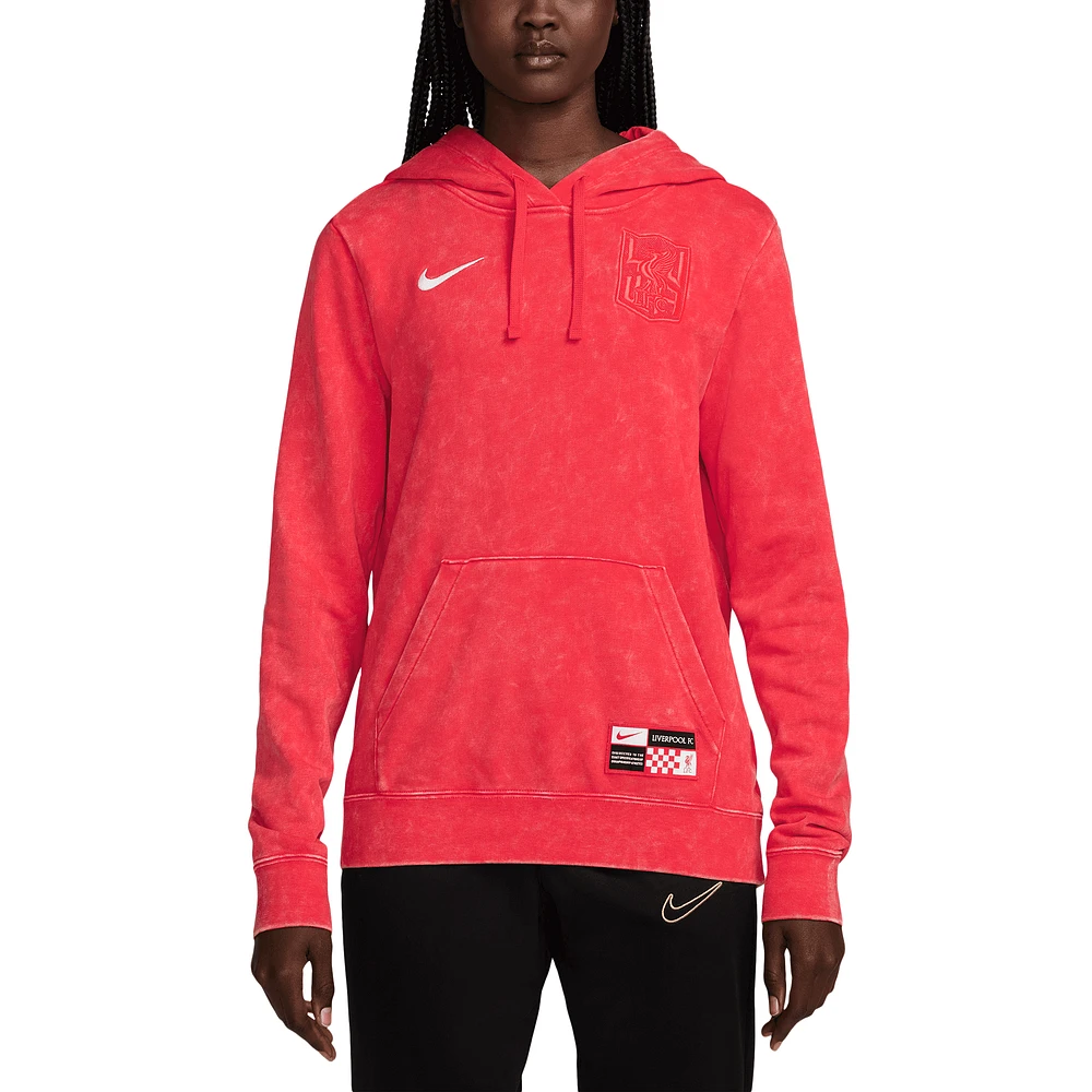 Women's Nike Red Liverpool 2024/25 Third Club Fleece Pullover Hoodie