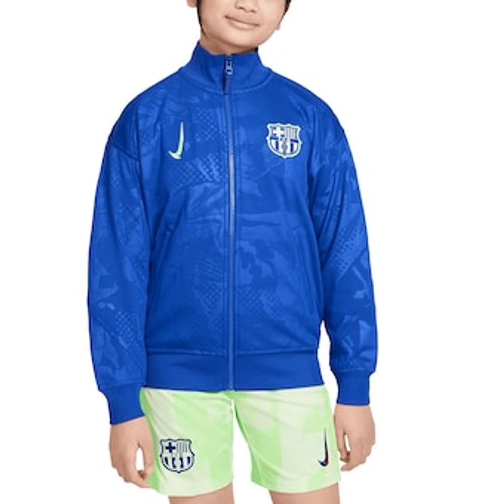 Youth Nike Royal Barcelona 2024/25 Third Academy Pro Anthem Full Zip Jacket