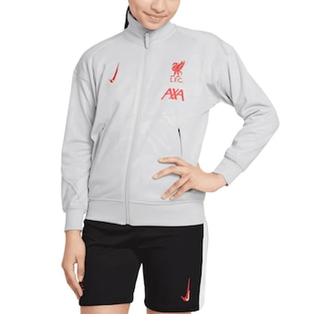 Youth Nike Gray Liverpool 2024/25 Third Academy Pro Anthem Full Zip Jacket