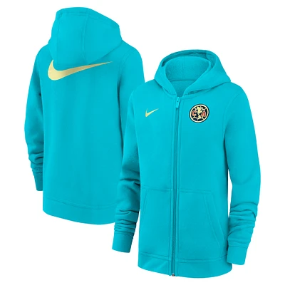 Youth Nike Teal Club America Full-Zip Hoodie