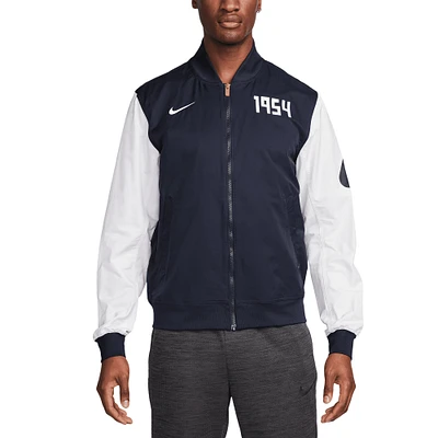 Men's Nike Navy Pumas Full-Zip Bomber Jacket