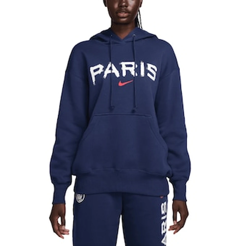 Women's Nike  Navy Paris Saint-Germain Phoenix Fleece Pullover Hoodie