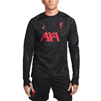 Men's Nike Black Liverpool 2024/25 Third Academy Pro Pre-Match Pullover Top