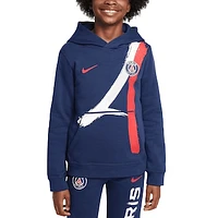 Youth Nike Navy Paris Saint-Germain Club Pullover Hoodie