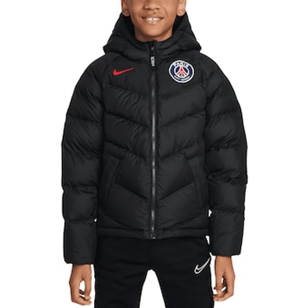 Youth Nike Black Paris Saint-Germain Sportswear Synthetic Filled Full-Zip Hoodie Jacket