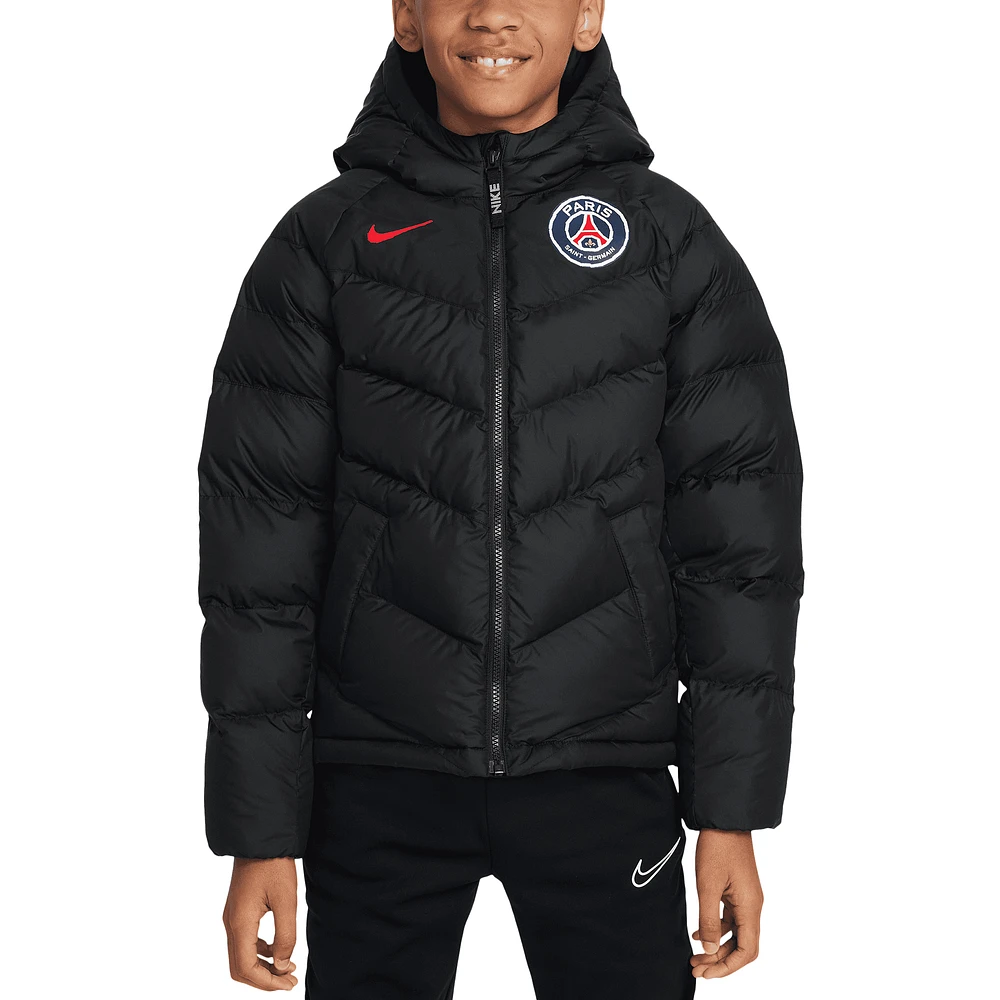 Youth Nike Black Paris Saint-Germain Sportswear Synthetic Filled Full-Zip Hoodie Jacket