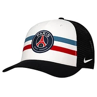 Men's Nike White/Black Paris Saint-Germain Trucker Stretch-Snap Adjustable Hat