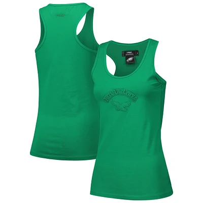 Women's Pro Standard Kelly Green Philadelphia Eagles Triple Tonal Racerback Tank Top