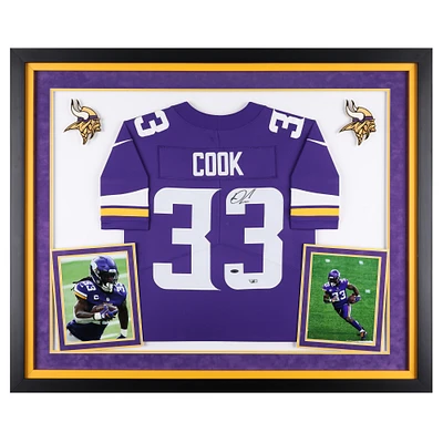 Dalvin Cook Minnesota Vikings Autographed Deluxe Framed Purple Nike Limited Jersey