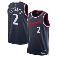 Unisex Nike Kawhi Leonard Navy LA Clippers 2024/25 Swingman Jersey - Icon Edition