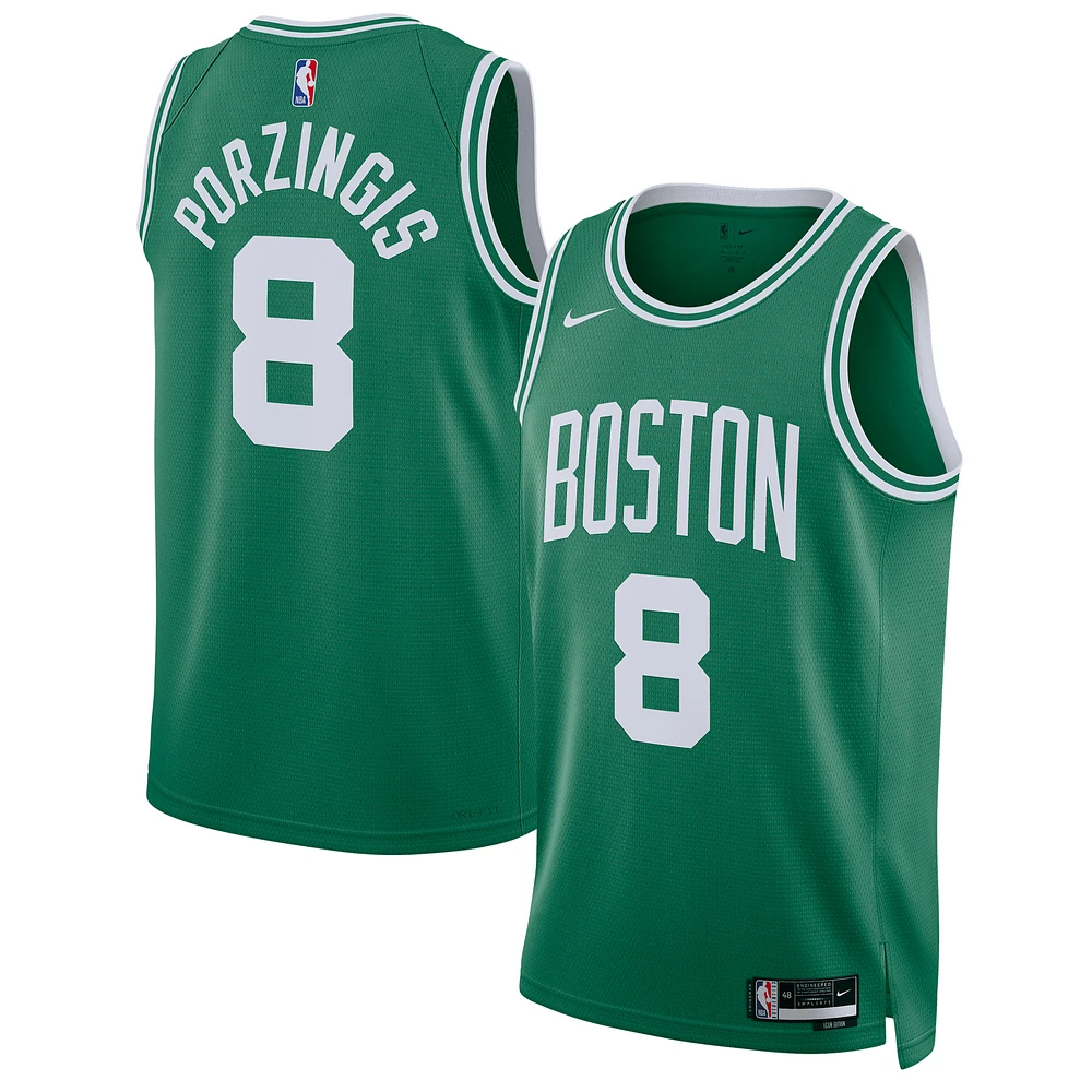 Unisex Nike Kristaps Porzingis Kelly Green Boston Celtics Swingman Jersey - Icon Edition