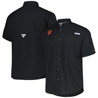 Men's Columbia Black San Francisco Giants Tamiami Omni-Shade Button-Down Shirt