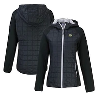 Women's Cutter & Buck  Black Green Bay Packers Rainier Primaloft Eco Full-Zip Hybrid Jacket