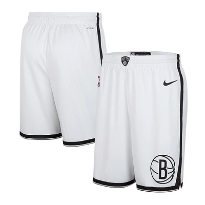 Men's Nike White Brooklyn Nets 2024/25 Association Edition Swingman Shorts