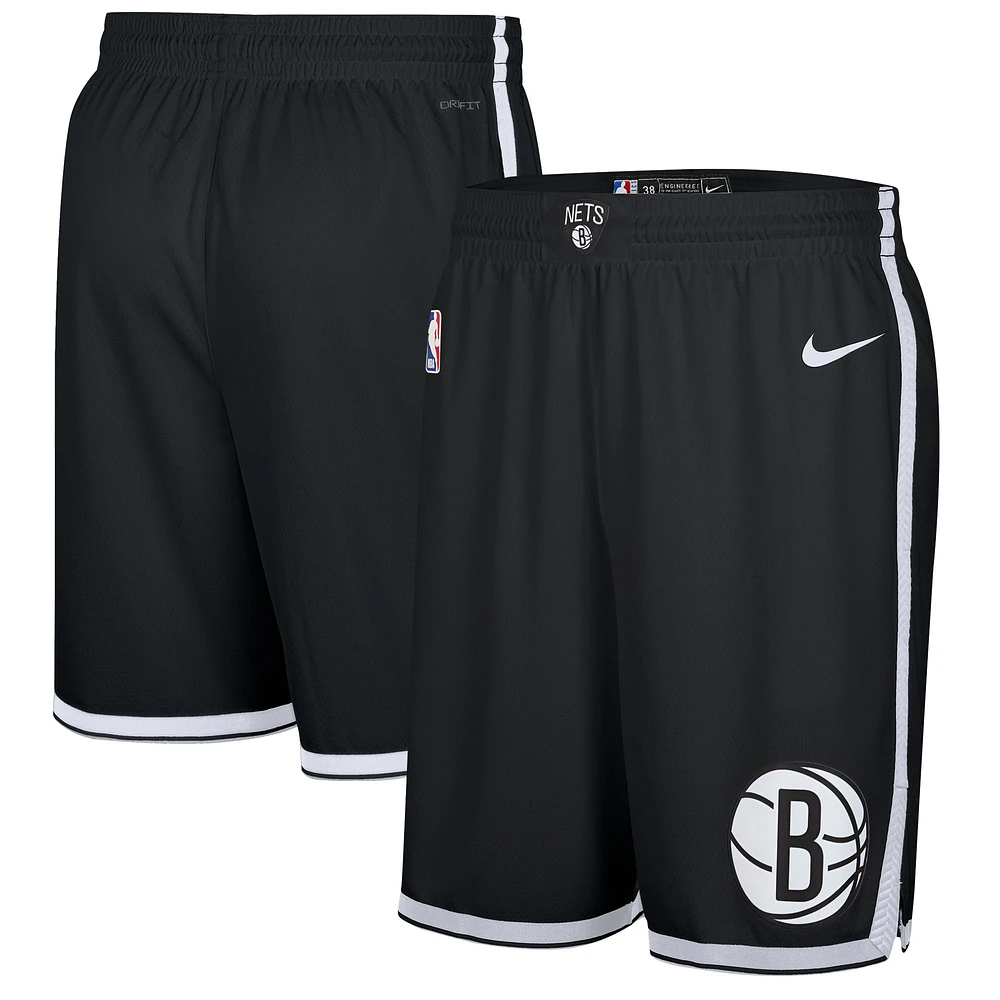 Men's Nike Black Brooklyn Nets 2024/25 Icon Edition Performance Swingman Shorts