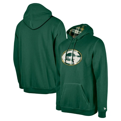 Men's New Era Green Bay Packers 3rd Down Plaid Pullover Hoodie