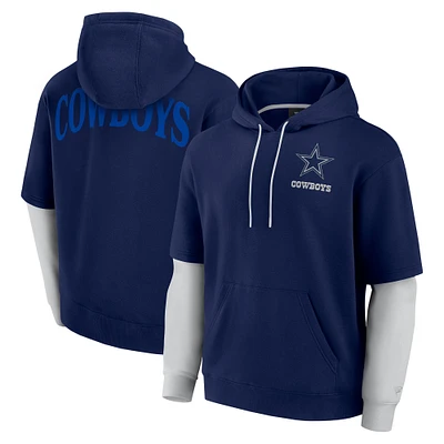 Unisex Fanatics  Navy Dallas Cowboys Sleek Elements Pullover Hoodie