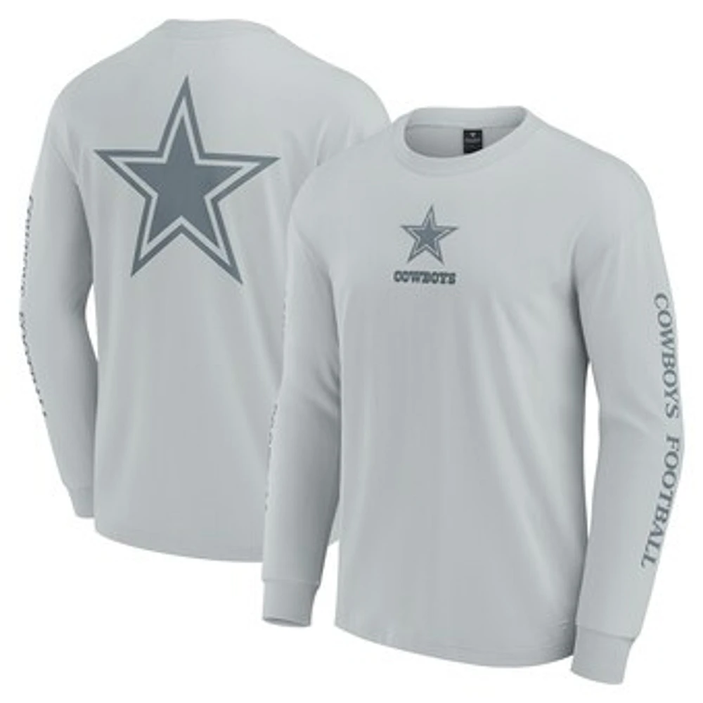 Unisex Fanatics  Gray Dallas Cowboys Elements Strive Long Sleeve T-Shirt