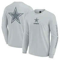 Unisex Fanatics  Gray Dallas Cowboys Elements Strive Long Sleeve T-Shirt