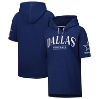 Unisex Fanatics  Navy Dallas Cowboys Elements Ready Short Sleeve Pullover Hoodie