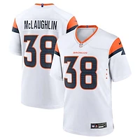 Men's Nike Jaleel McLaughlin  White Denver Broncos Game Jersey