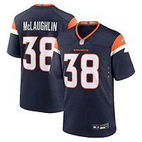 Men's Nike Jaleel McLaughlin  Navy Denver Broncos Alternate Game Jersey